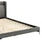 Armen Living Legend Gray Fabric Queen Platform Bed with Black Metal Legs LCLEBDCHQN - alternate 4